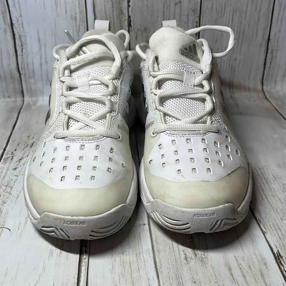 Adidas Court Jam Bounce Womens Tennis Shoes White Silver‎ Sneakers G26834 US 8.5